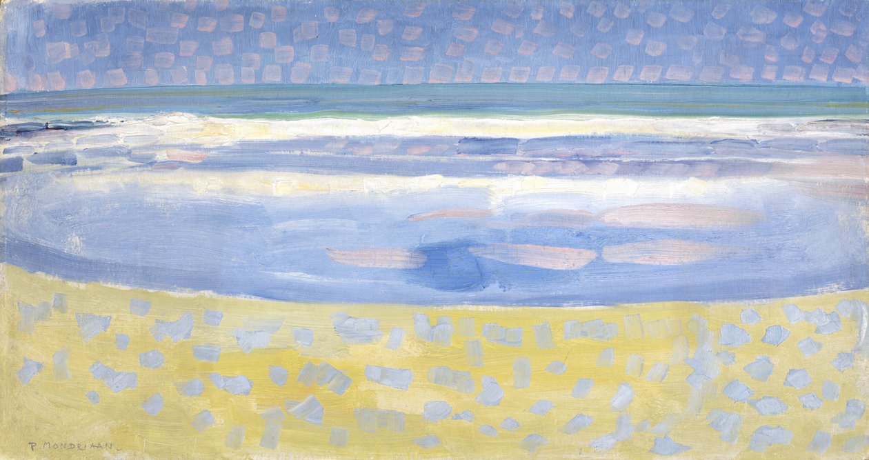 Mar después del atardecer de Piet Mondrian