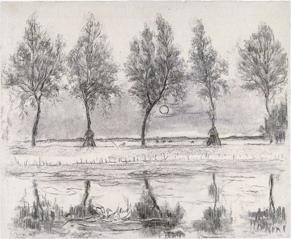Árboles junto al Gein de Piet Mondrian