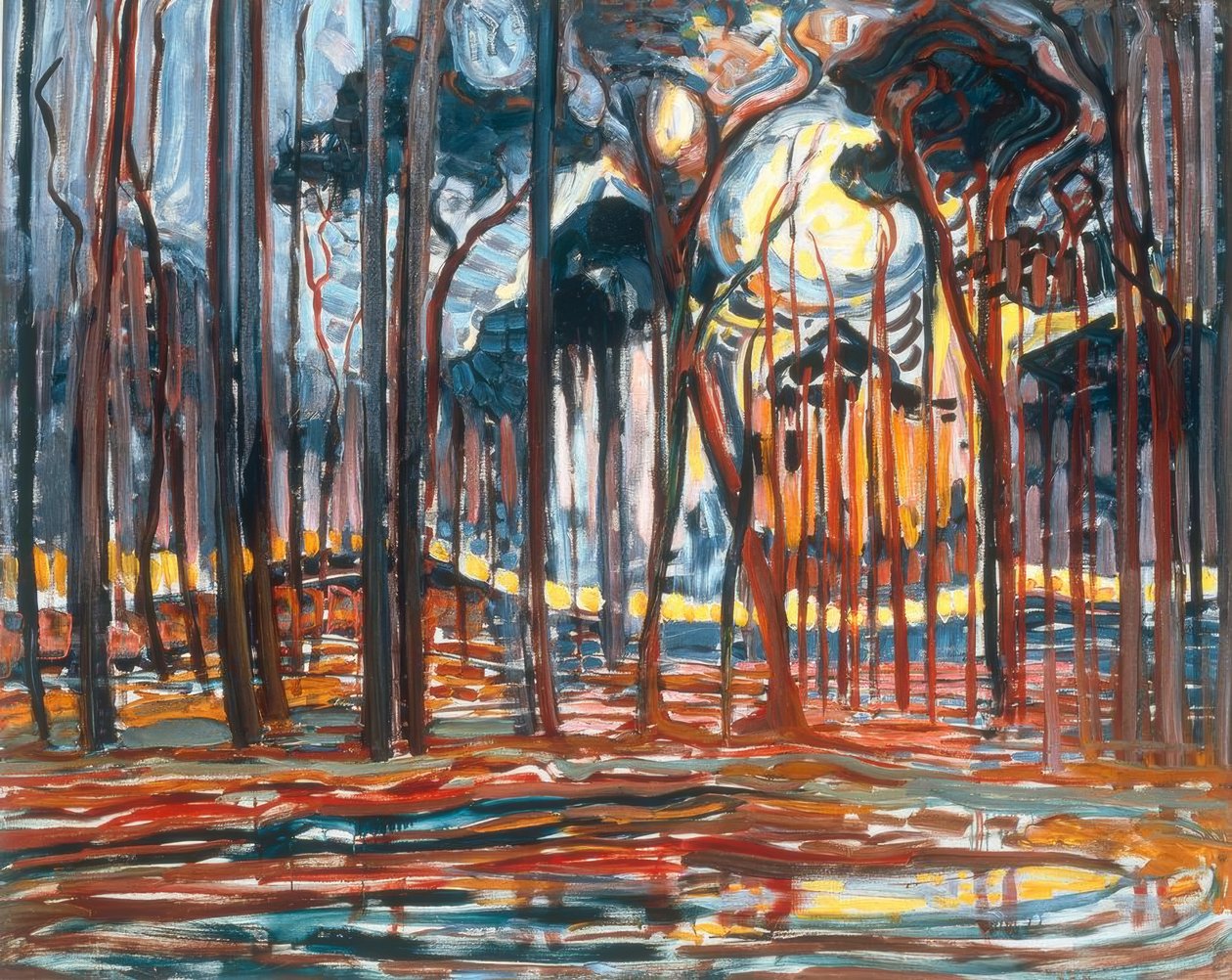 Bosque en Oele de Piet Mondrian