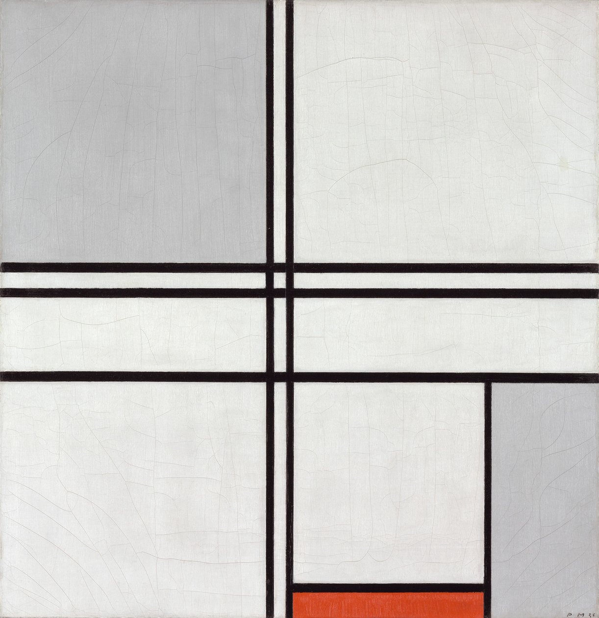 Composición No. 1 Gris-Rojo, 1935 de Piet Mondrian