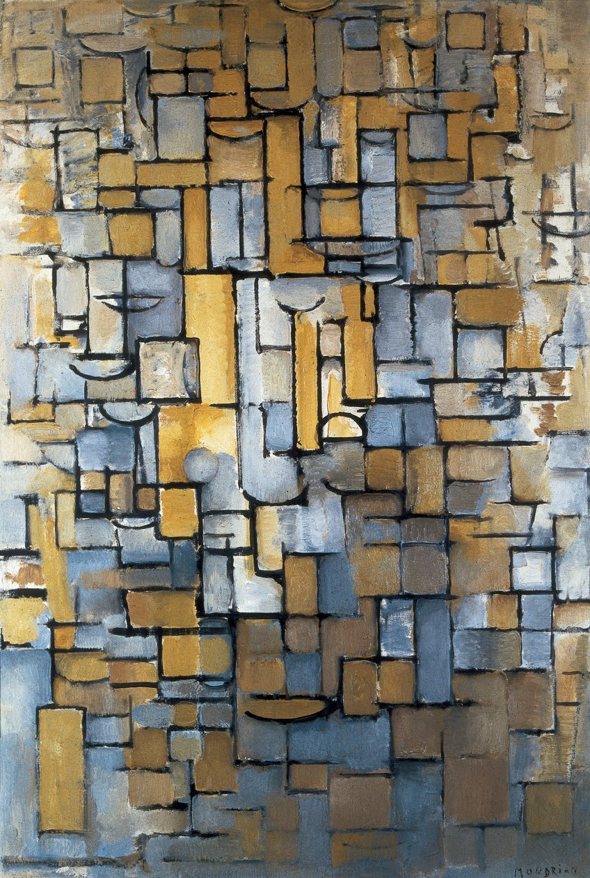 Composición XIV (1913) de Piet Mondrian