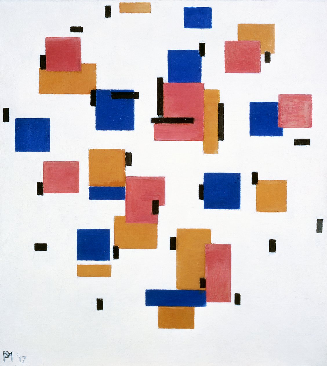 Composición en color B de Piet Mondrian