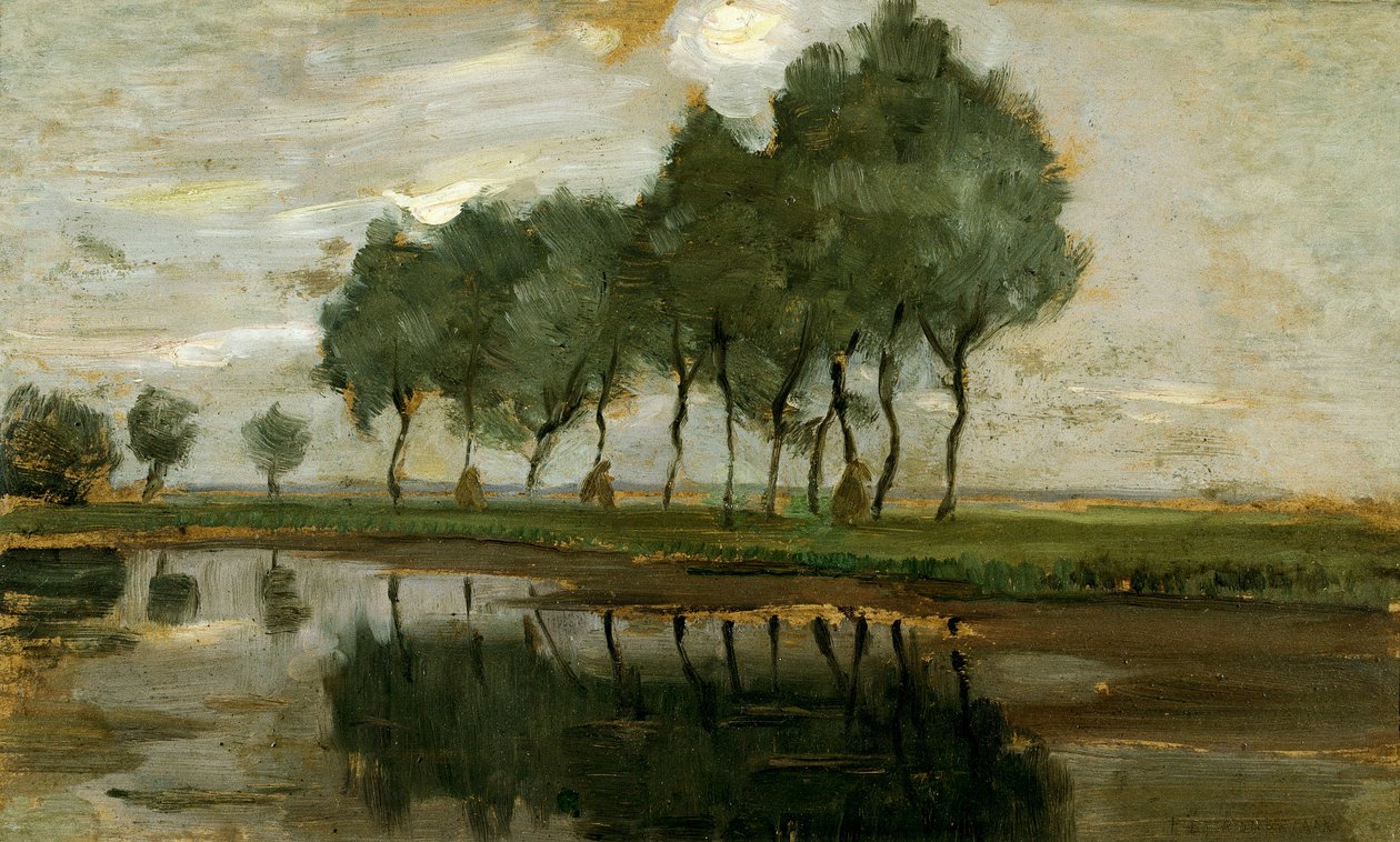 Paisaje de árboles cerca de Gein de Piet Mondrian