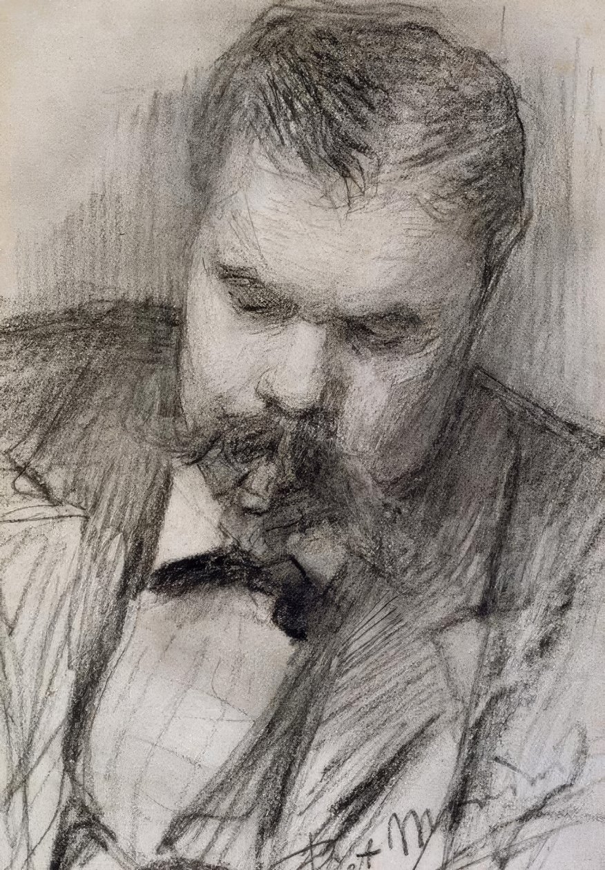 Retrato de Frits Mondrian, 1898 de Piet Mondrian
