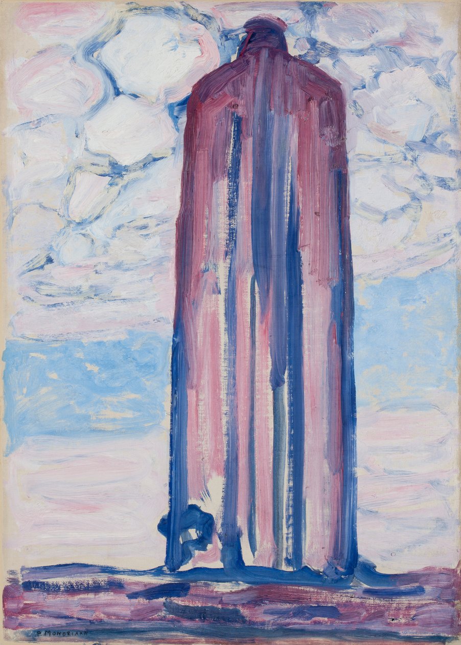 El faro de Westkapelle, 1908 de Piet Mondrian