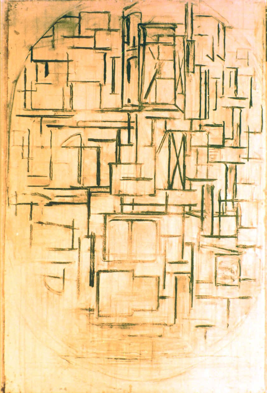 Composición oval sin título 1914 de Piet Mondrian