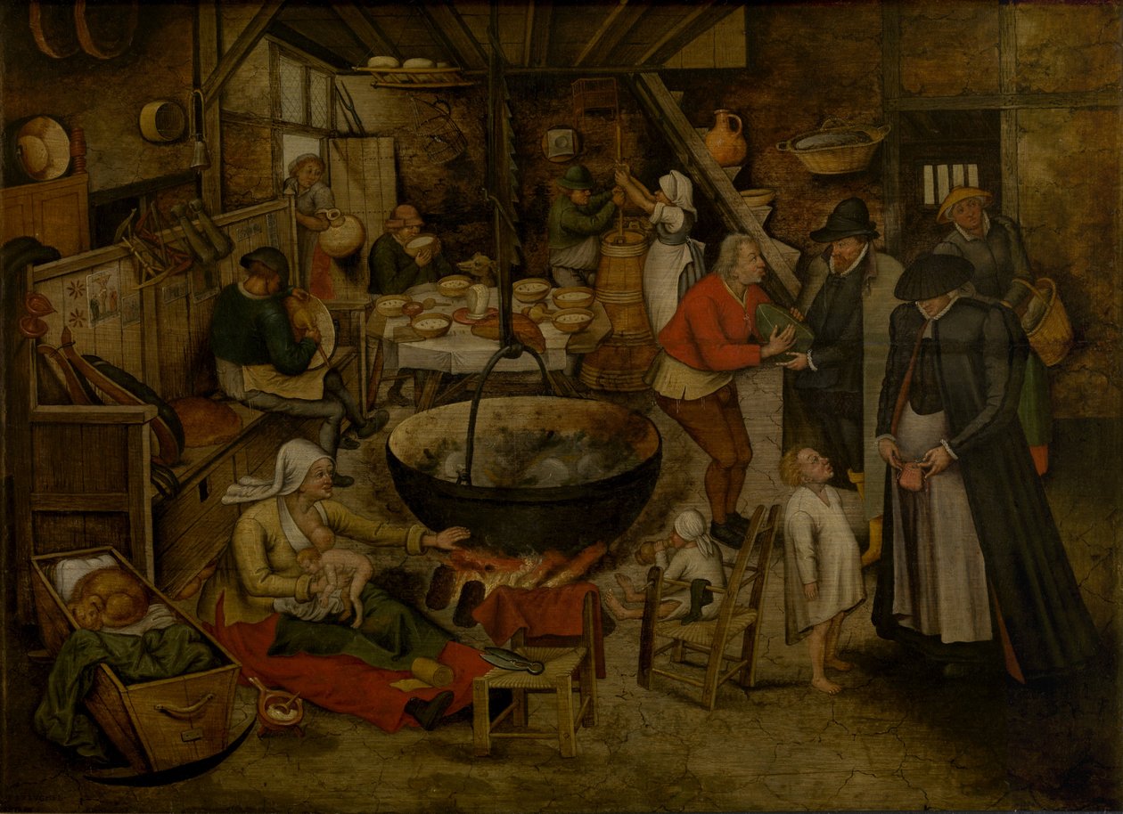 Visita a la granja de Pieter Brueghel the Younger