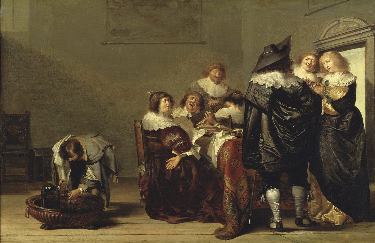 Compañía haciendo música de Pieter Codde