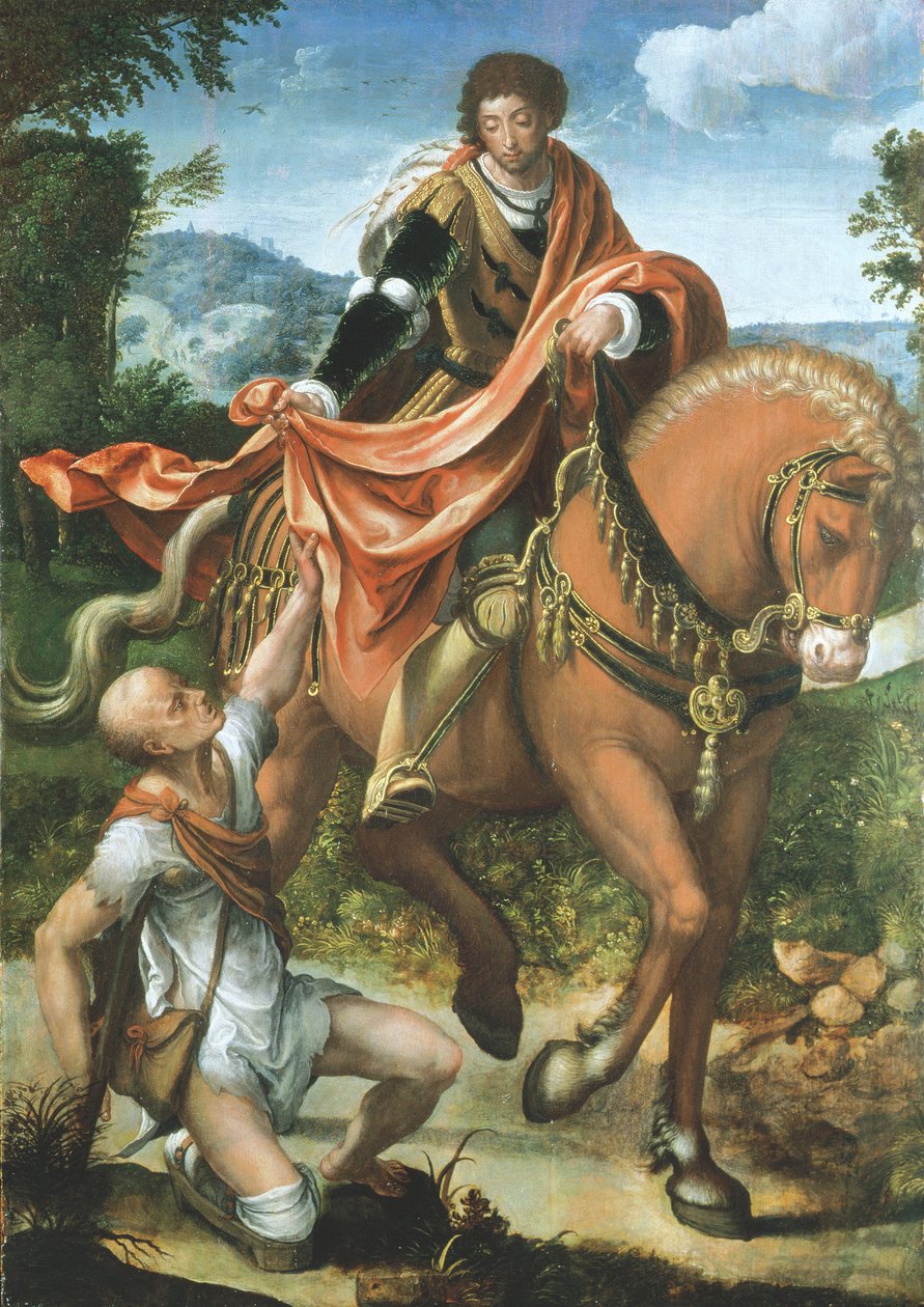 San Martín dividiendo su capa de Pieter Coecke van Aelst