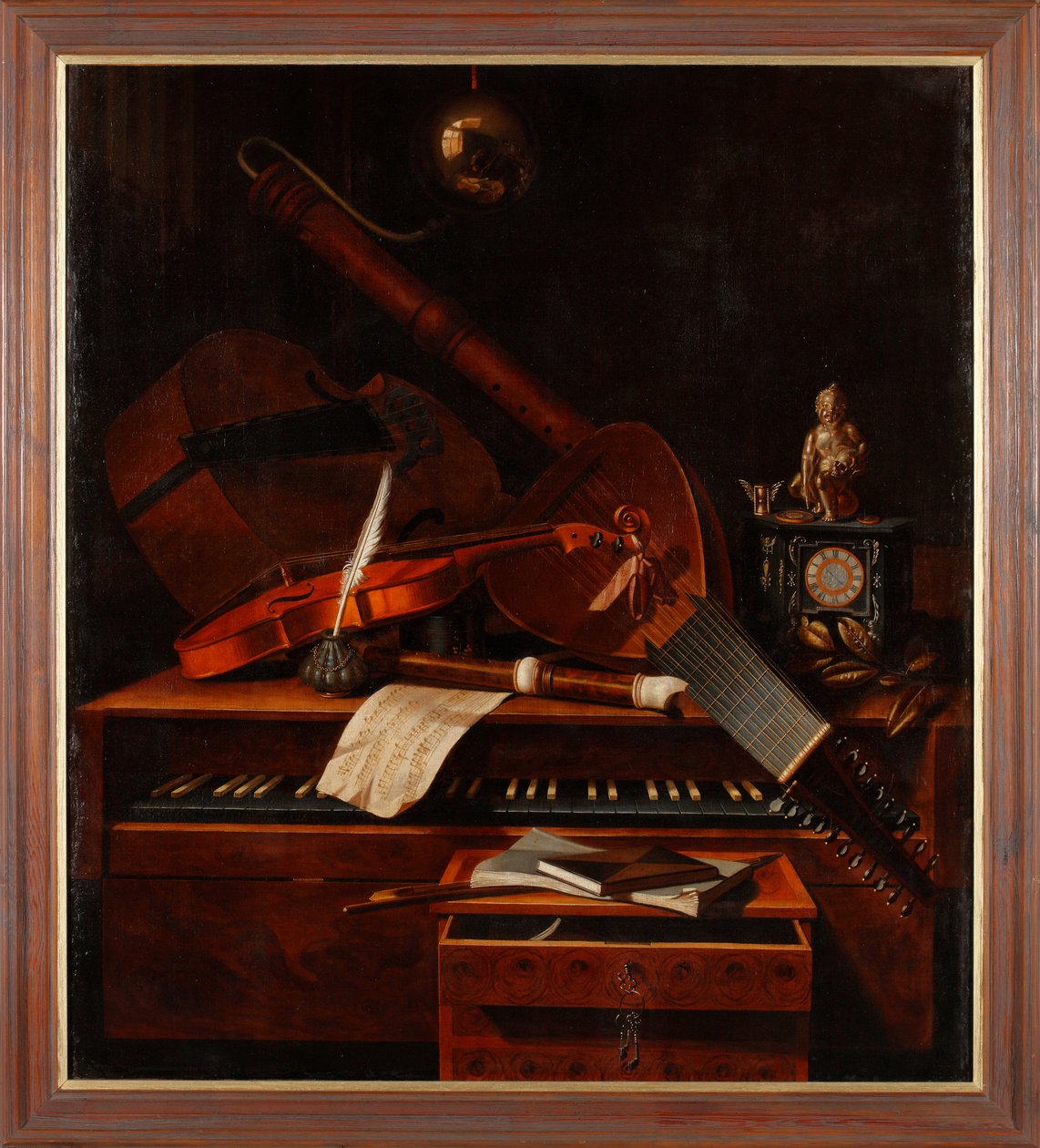 Naturaleza muerta con instrumentos musicales de Pieter Gerritsz. van Roestraten