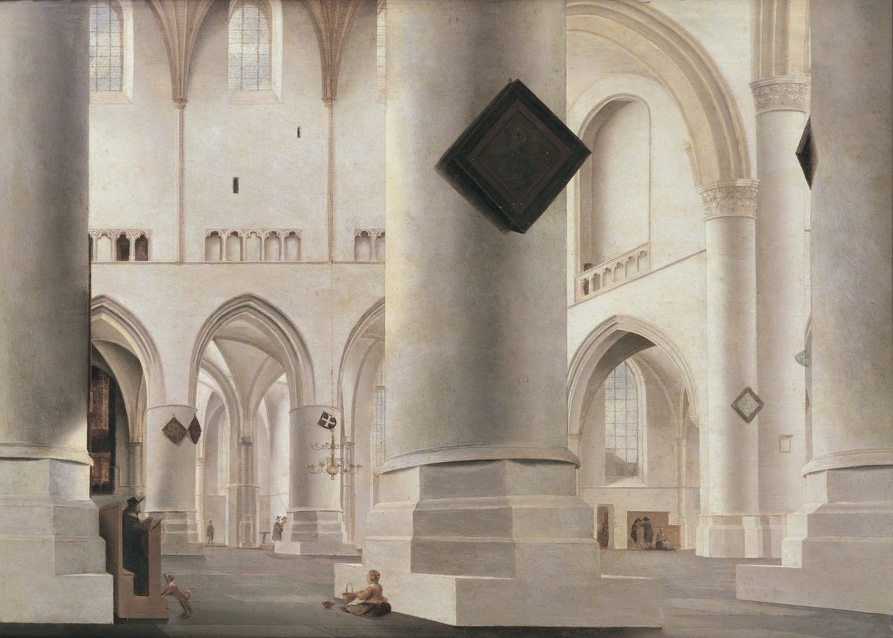 Interior de la Grote Kerk, Ámsterdam, c.1637 de Pieter Janszoon Saenredam