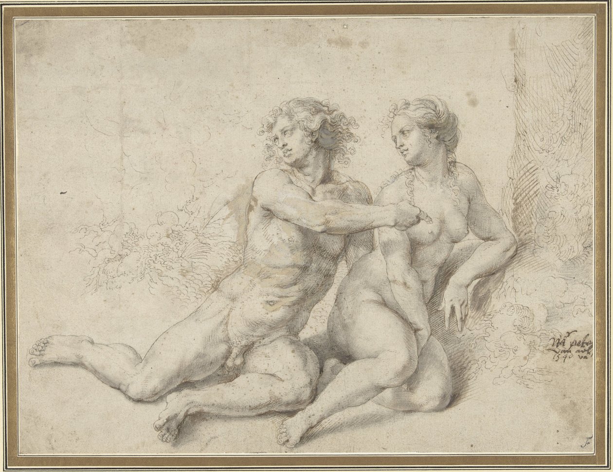 Caída en el pecado, Adán y Eva de Pieter Coecke van Aelst (I)
