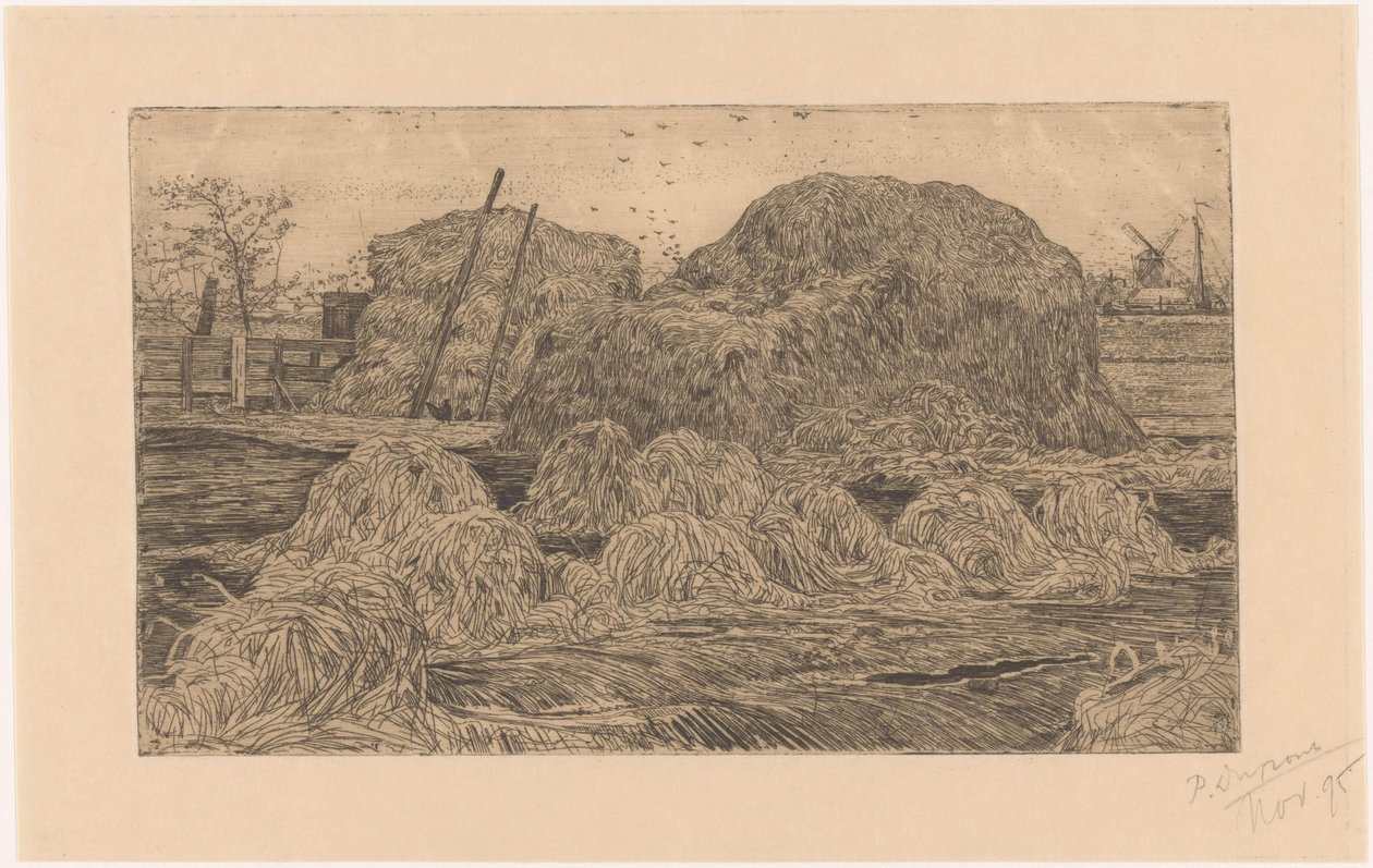 Pajares en un campo de Pieter Dupont (signed by artist)