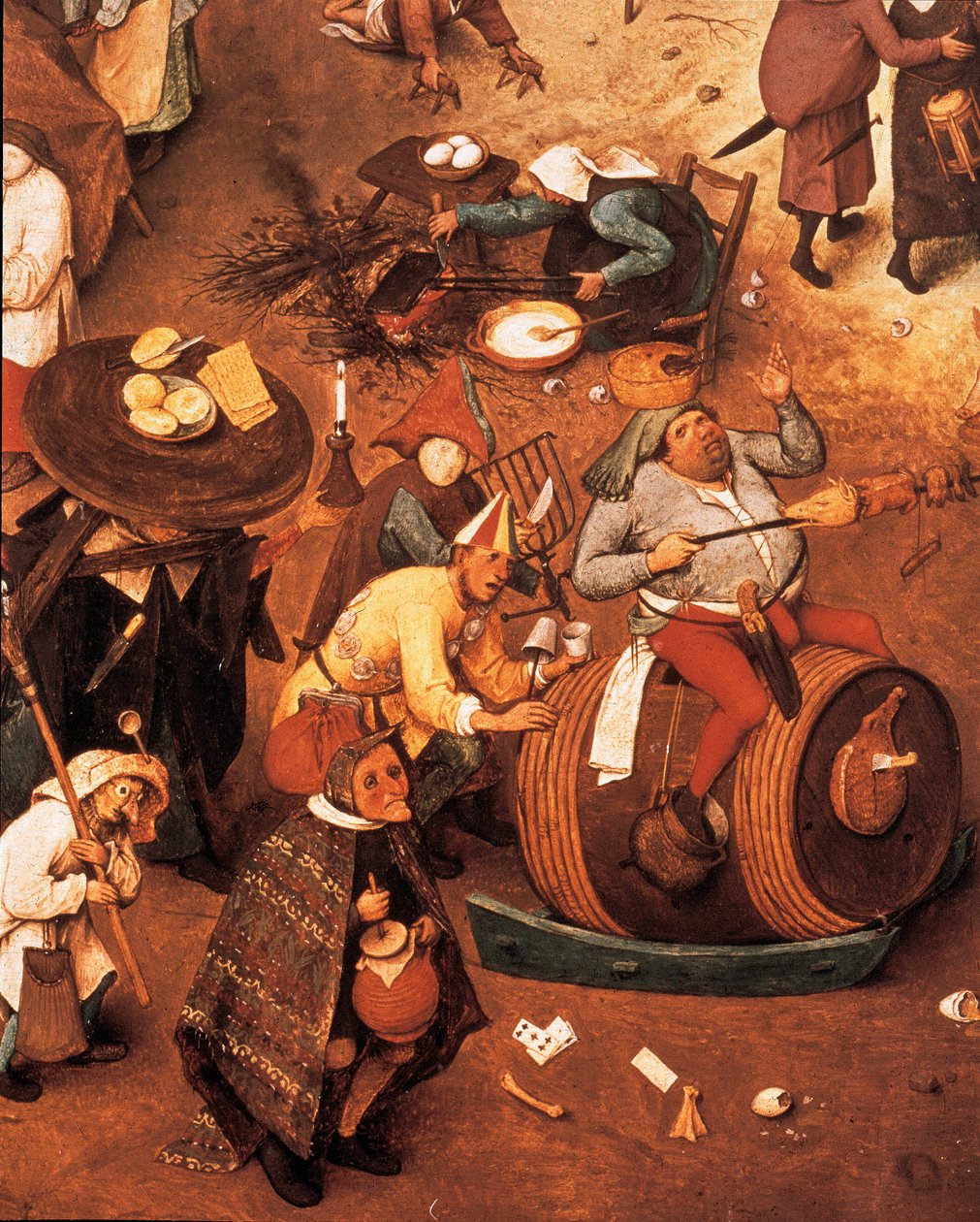 Lucha entre Carnaval y Cuaresma (detalle) de Pieter I Bruegel