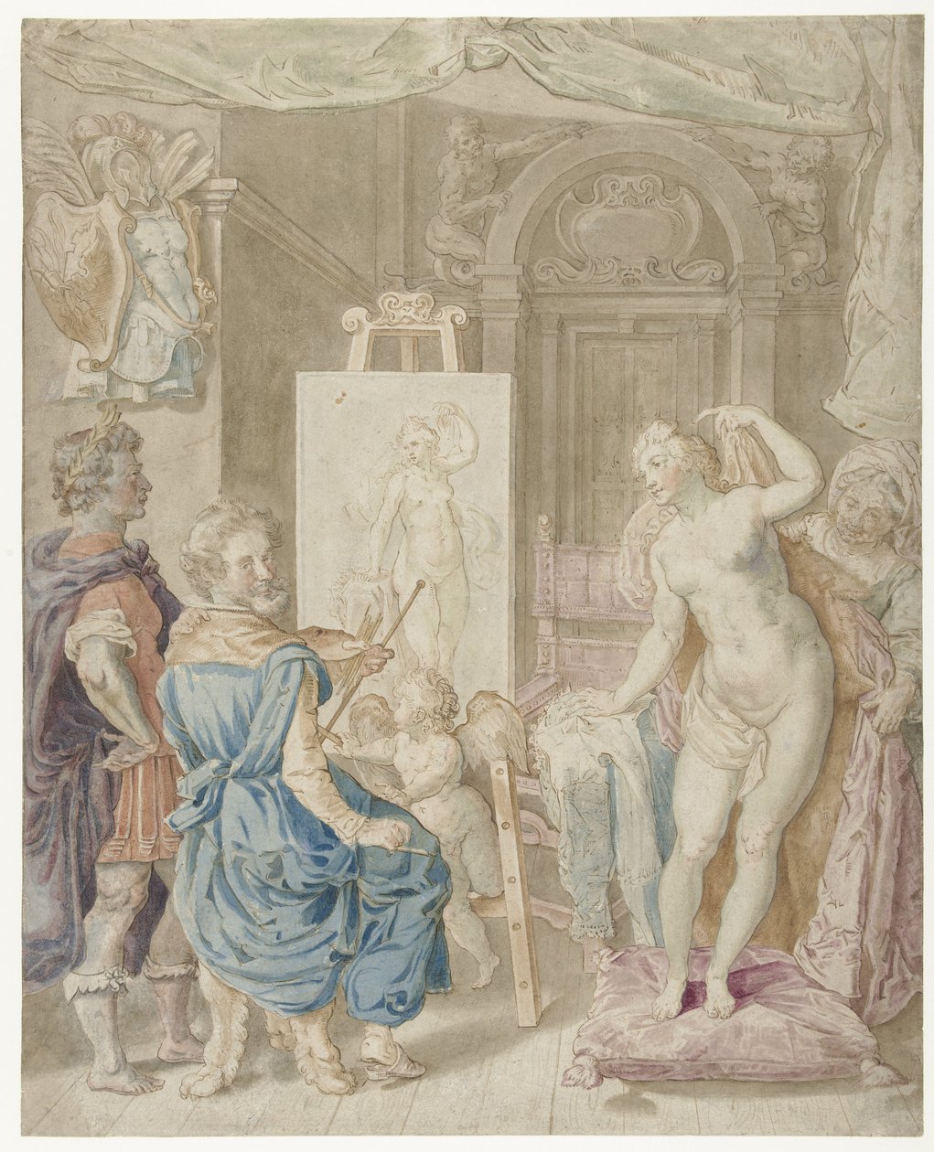Apelles pinta a Campaspe de Pieter Isaacsz.