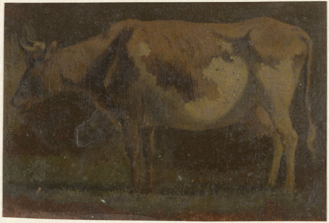 Vaca de pie, a la izquierda de Pieter Janson
