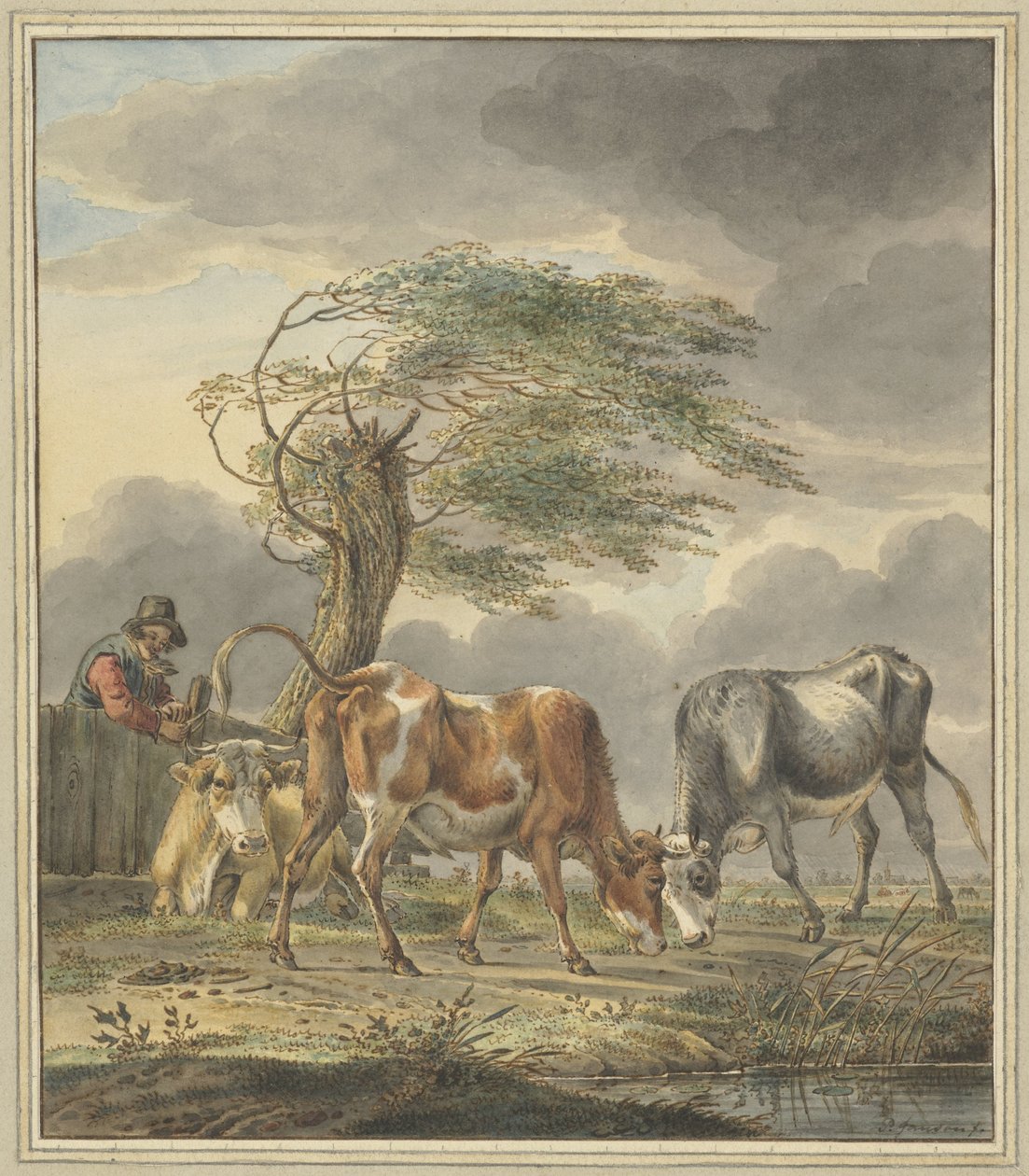 Dos novillos y una vaca de Pieter Janson