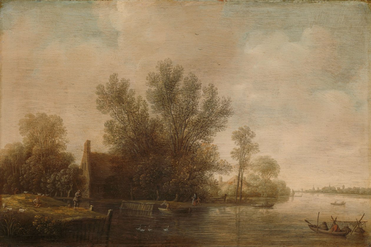 Paisaje fluvial de Pieter Jansz. van Asch