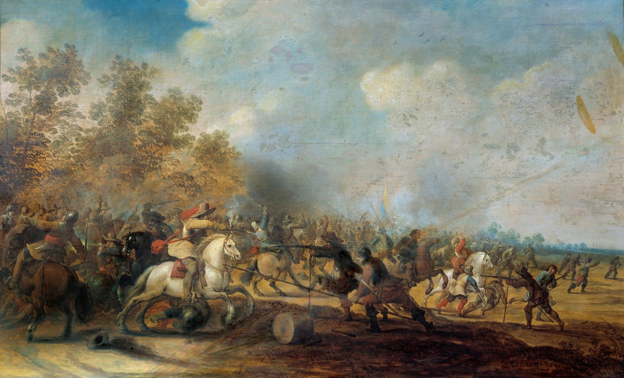 Carga de caballería de Pieter Meulener