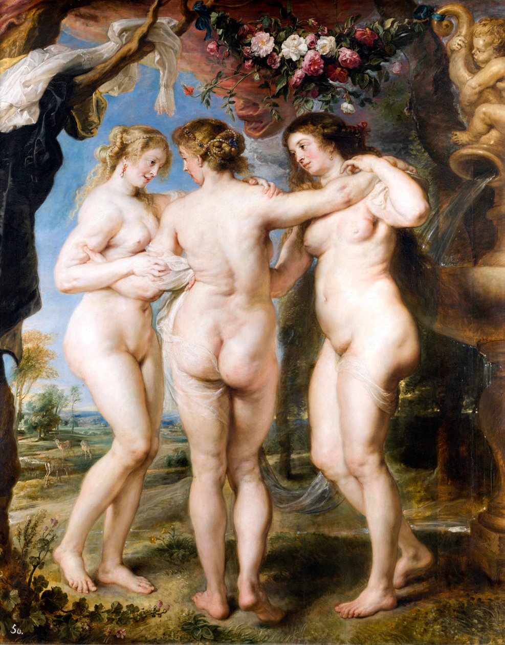 Las Tres Gracias, c. 1635 de Peter Paul Rubens