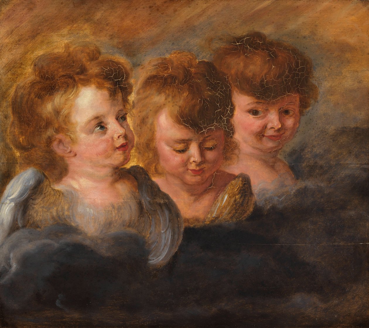 Tres cabezas de ángeles en las nubes de Pieter Paul Rubens