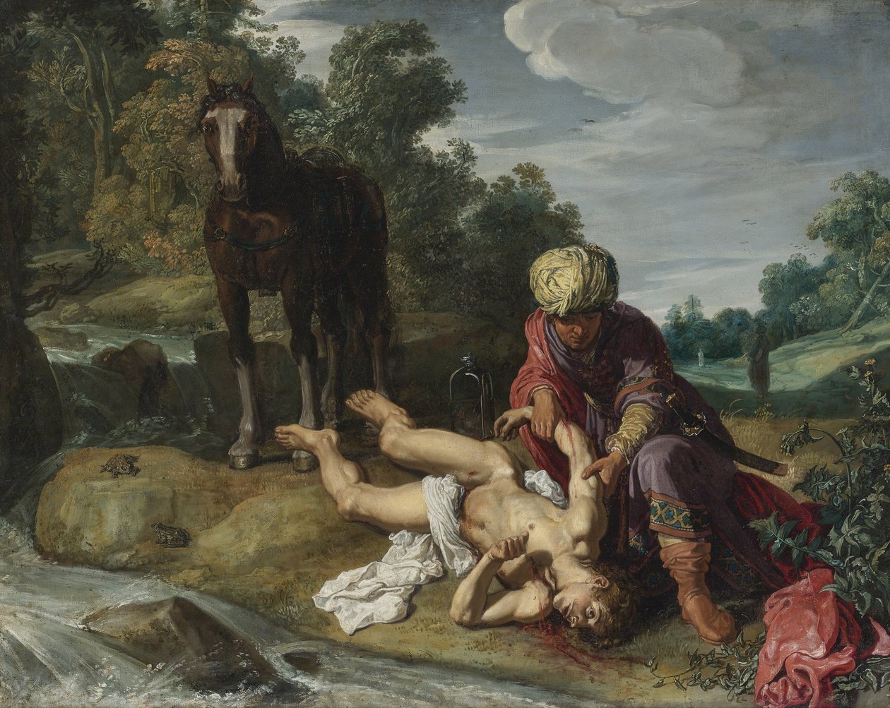 El buen samaritano, c. 1612 de Pieter Pietersz. Lastman