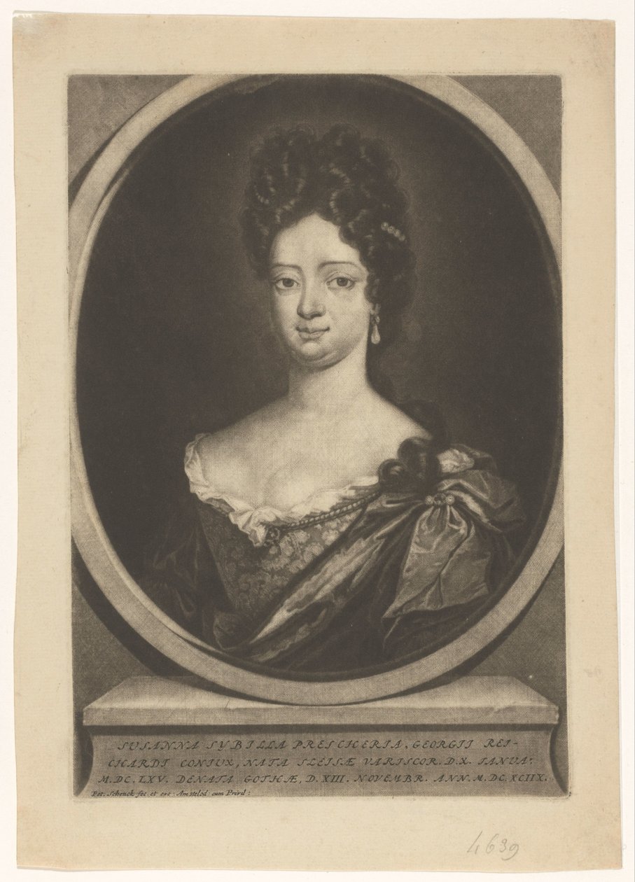 Retrato de Susanna Sibylla Reichardt de Pieter Schenk (I)