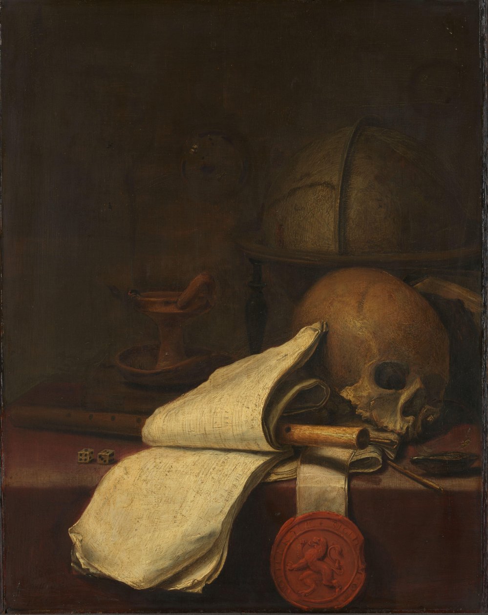 Bodegón Vanitas de Pieter Symonsz Potter