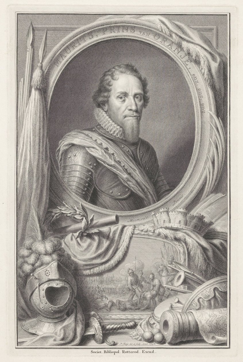 Retrato de Maurits, Príncipe de Orange de Pieter Tanjé
