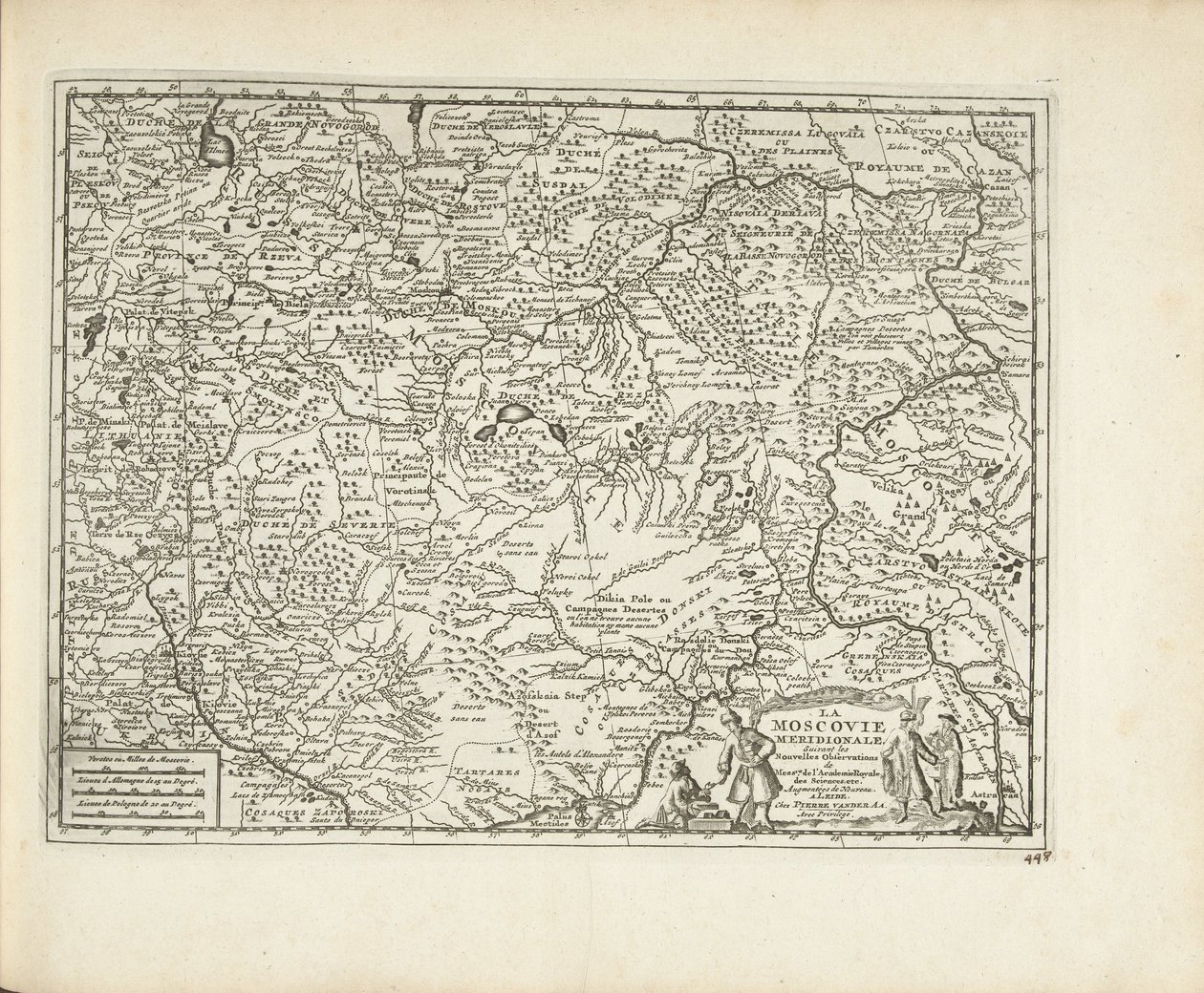 Mapa de Moscovia, 1726 de Pieter Van der Aa