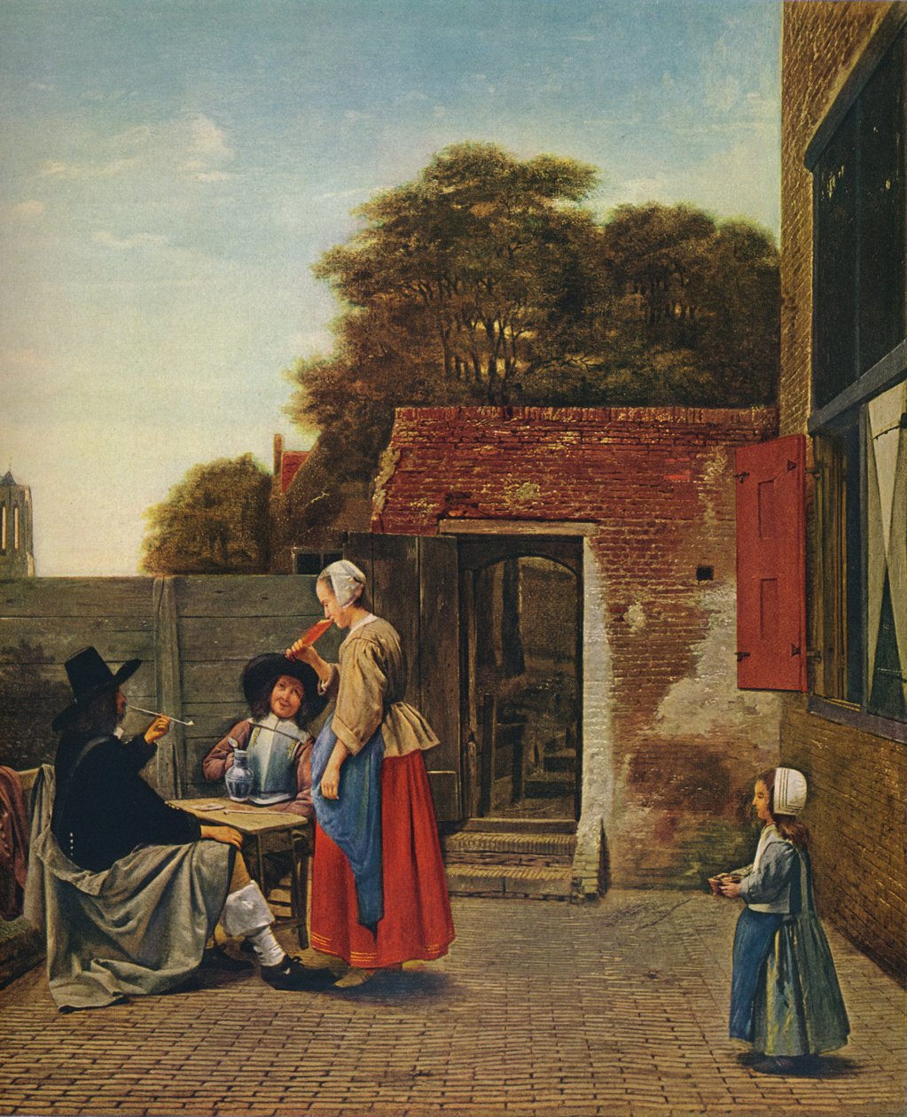 Un patio holandés, 1658-1660 de Pieter de Hooch