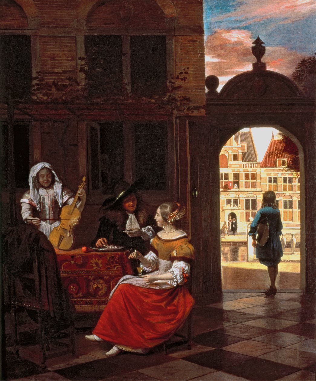 Una fiesta musical, 1677 de Pieter de Hooch