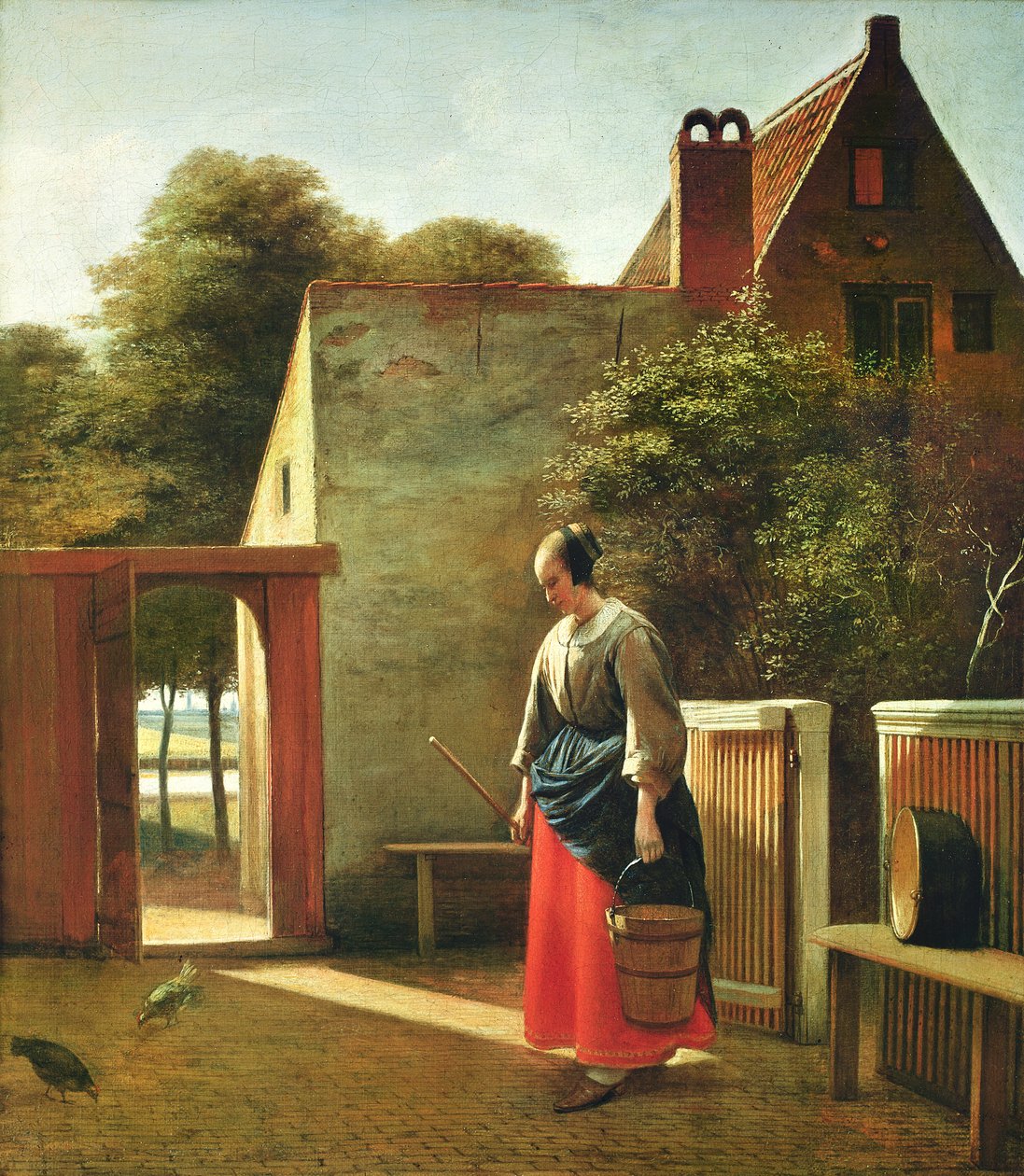 El Sirviente en el Patio, c.1660 de Pieter de Hooch