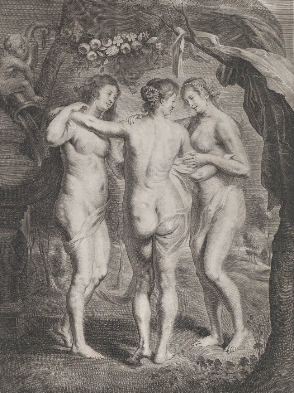 Las Tres Gracias, ca. 1630-45 de Pieter de Jode II