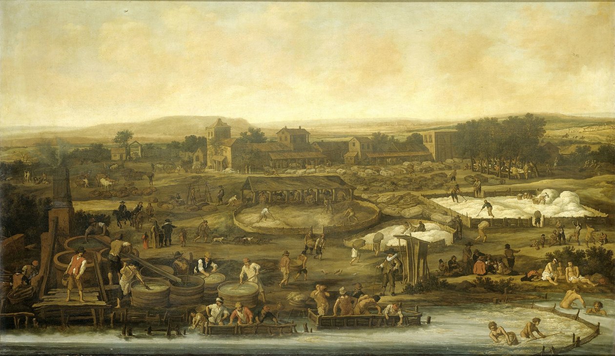 Fabricación de lana de Pieter de Molijn