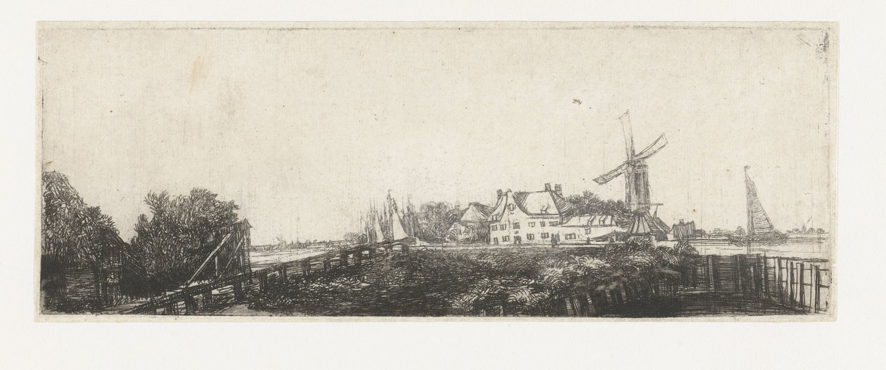 el puente de madera de Pieter de With (attributed to)