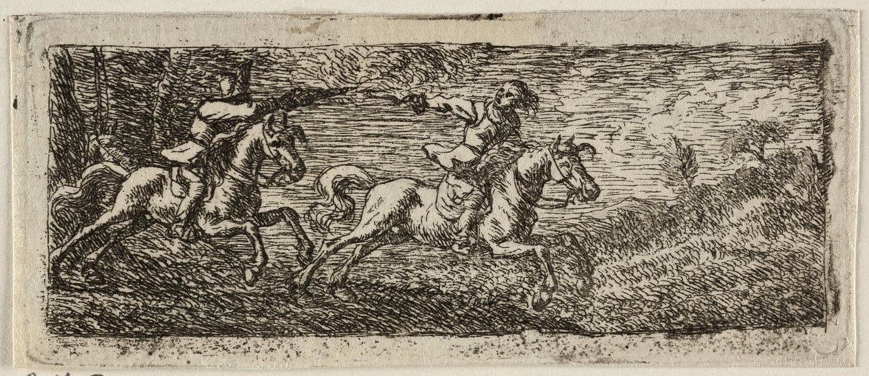 Lucha entre dos jinetes de Pieter van Laer