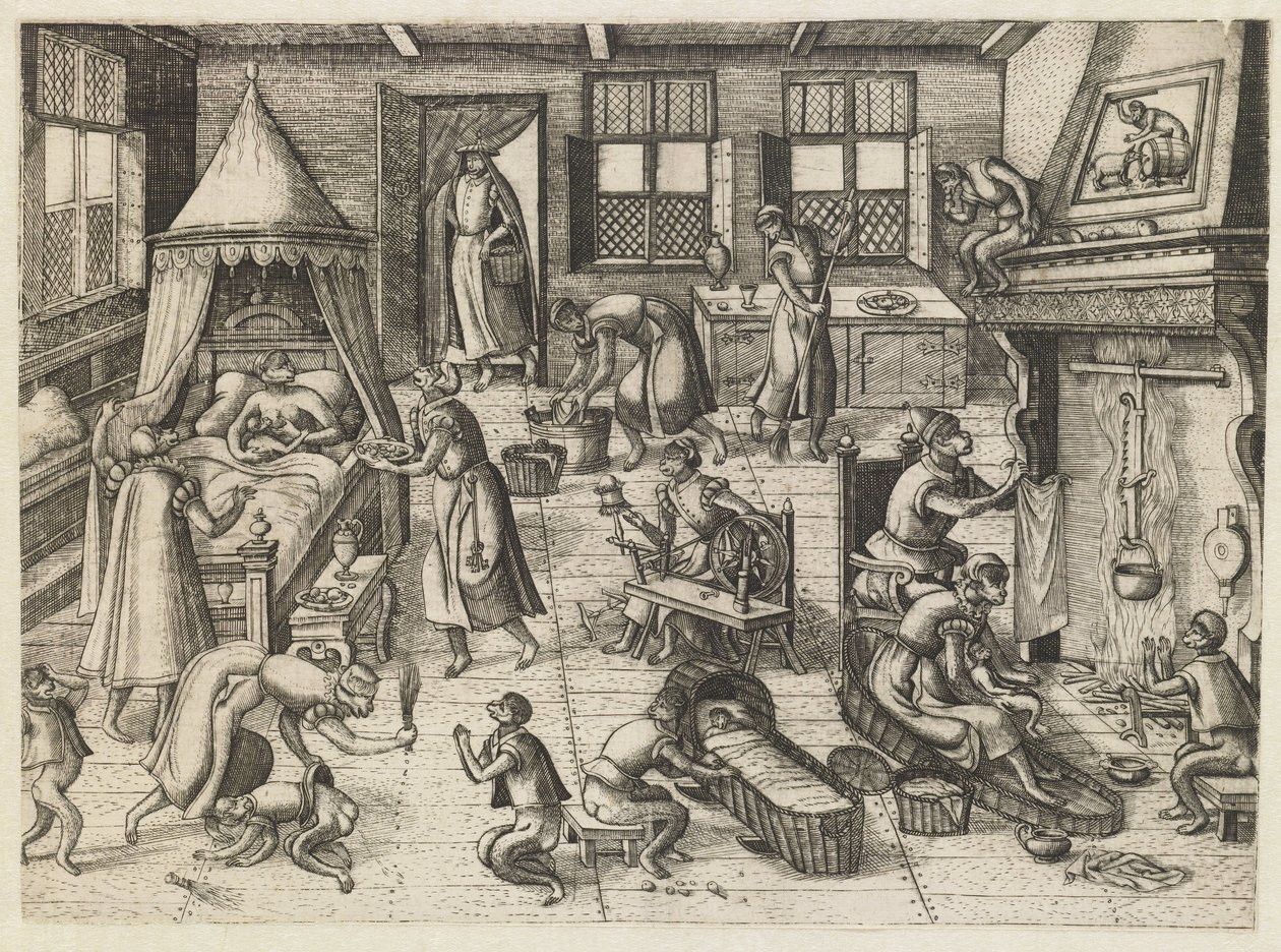 Habitación de los niños
Monkey game (título de la serie) de Pieter van der Borcht (I)