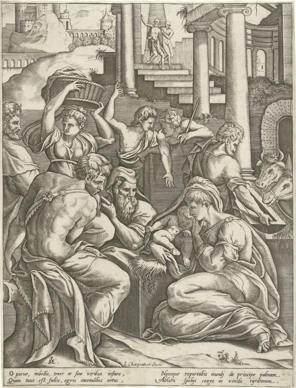 Adoración de los pastores de Pieter van der Heyden