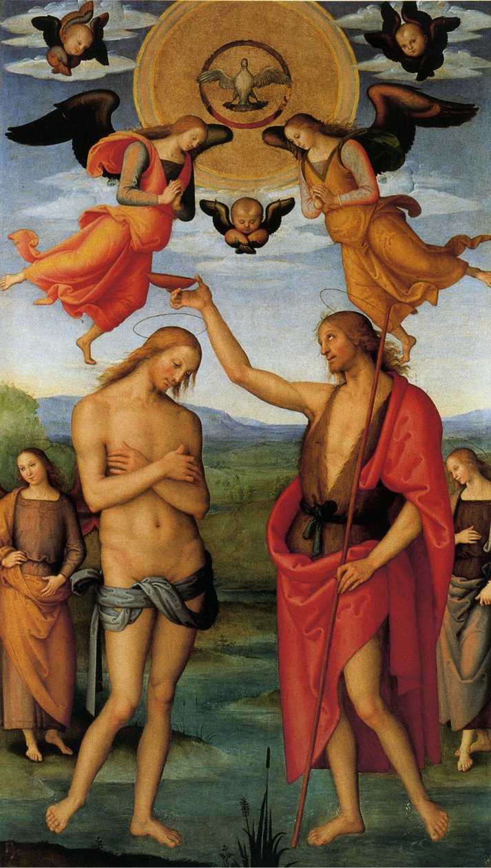 Pala de San Agustín (Bautismo de Cristo) de Pietro Perugino
