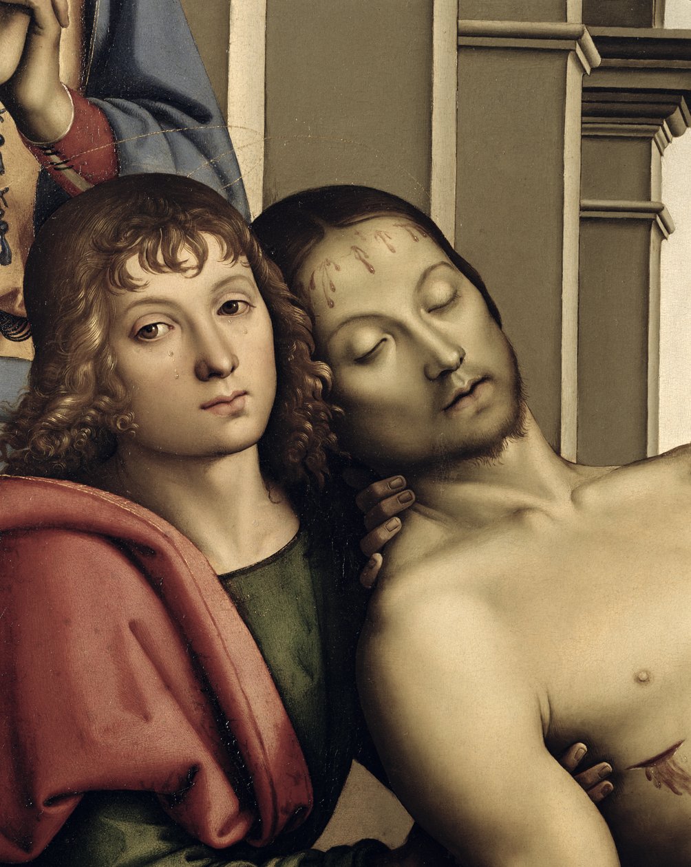 Piedad (detalle) de Pietro Perugino