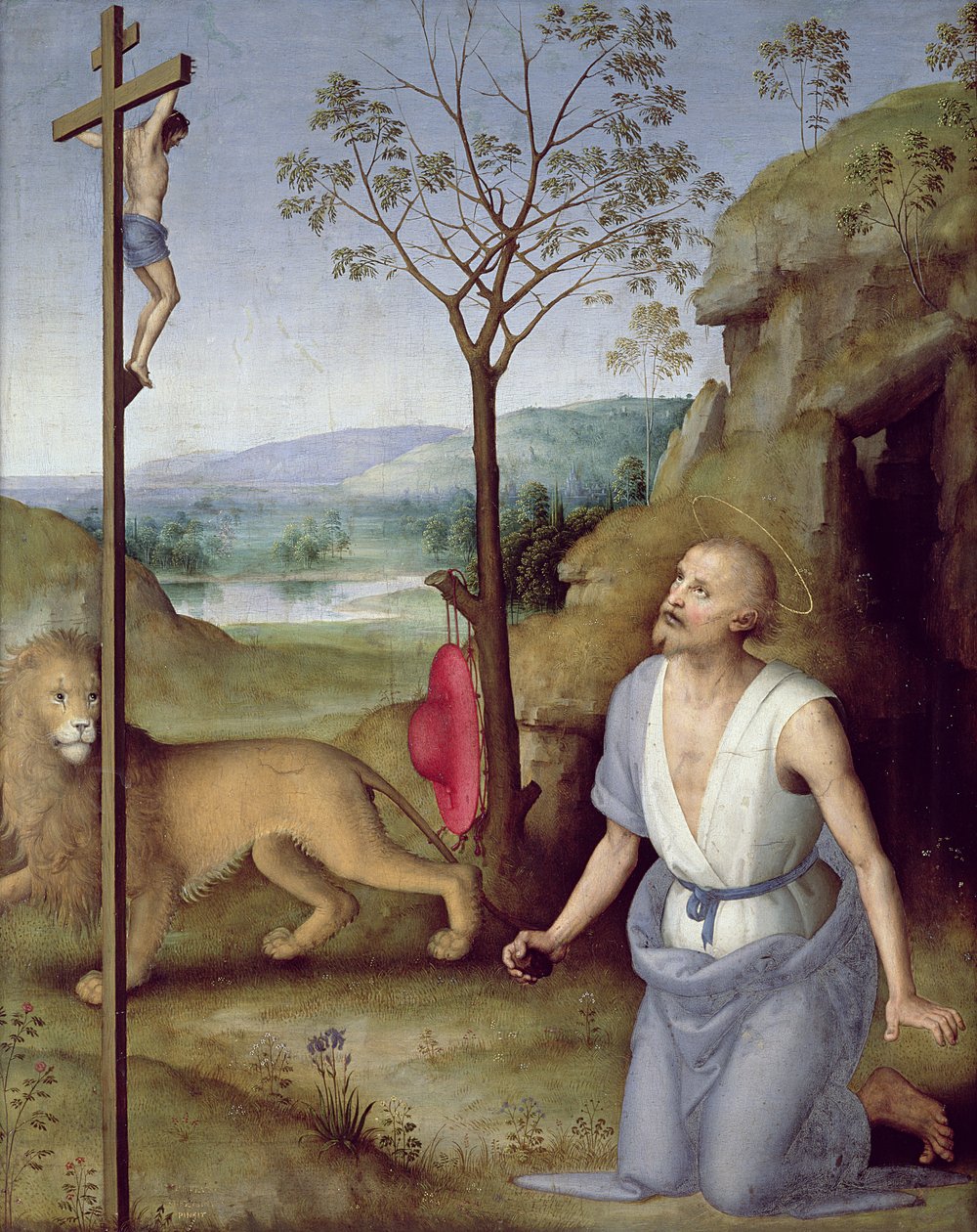San Jerónimo en el desierto, c.1499-1502 de Pietro Perugino