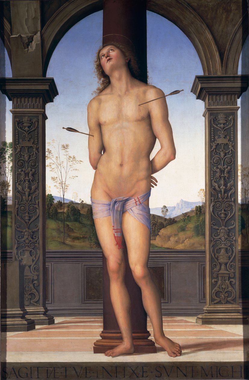 San Sebastián, c.1490-1500 de Pietro Perugino