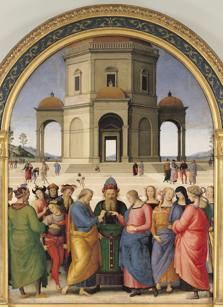 El Matrimonio de la Virgen, 1500-04 de Pietro Perugino