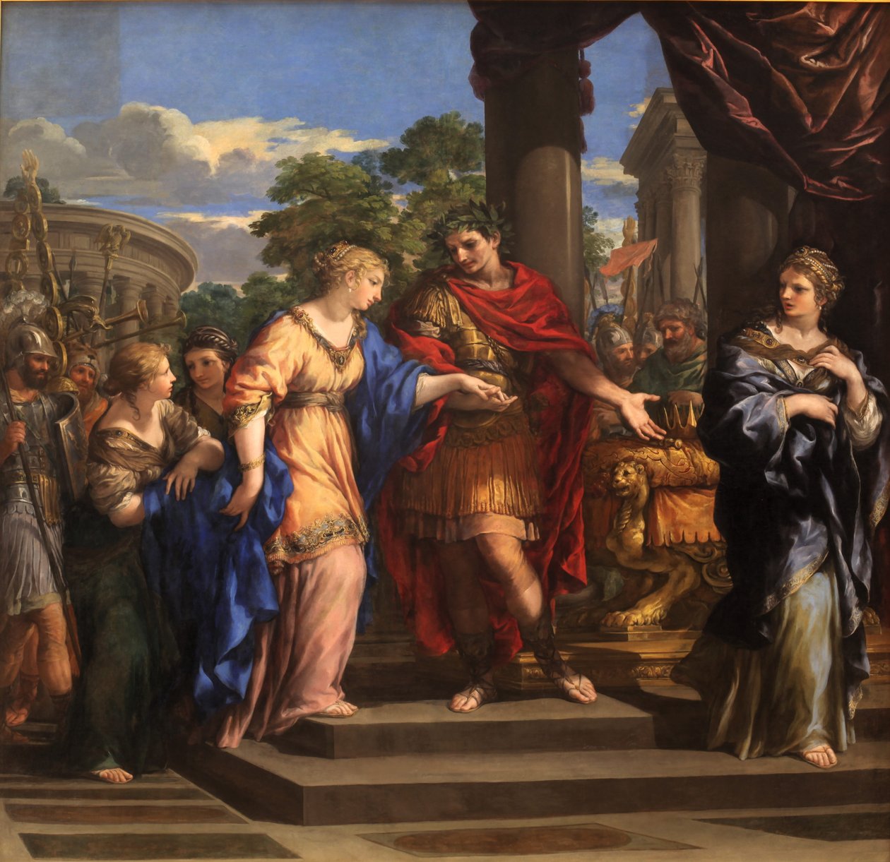 César da a Cleopatra el trono egipcio de Pietro da Cortona