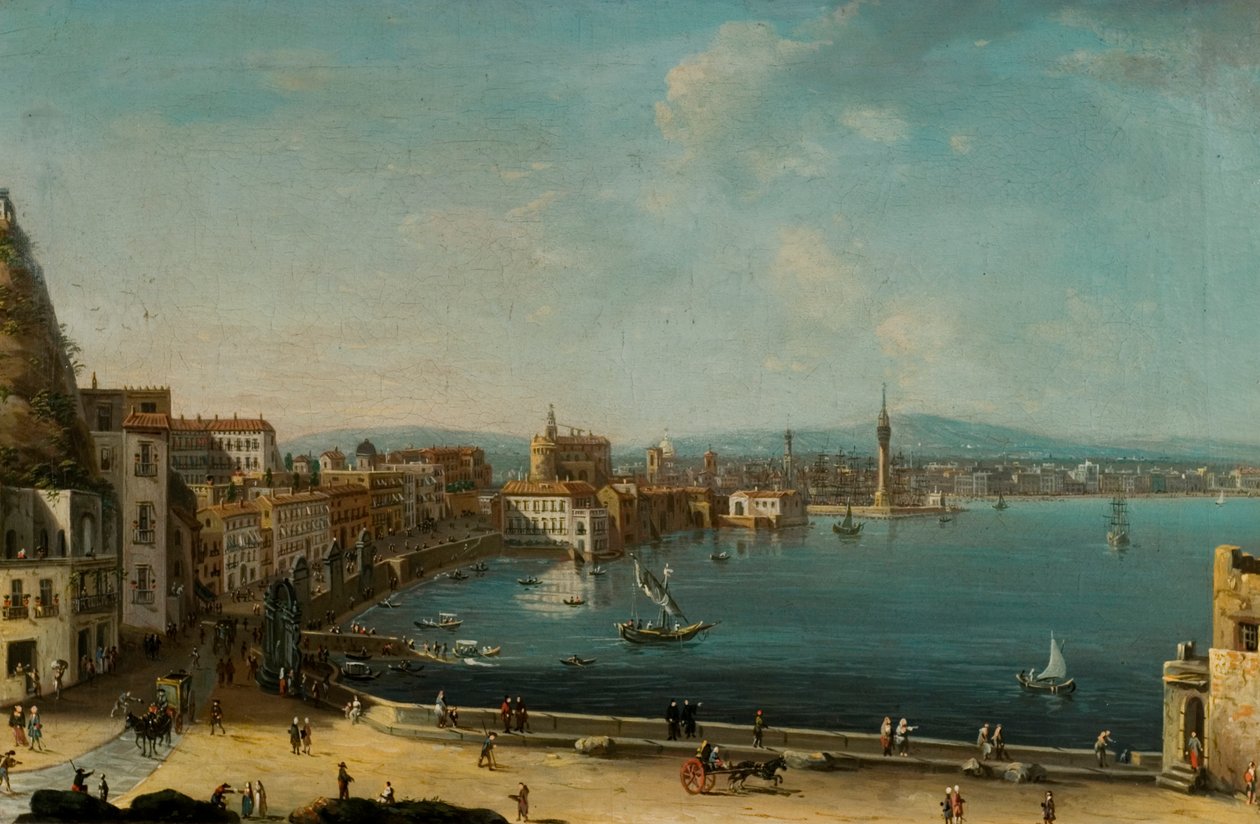Un puerto en Italia (Santa Lucía) de Pietro Antoniani