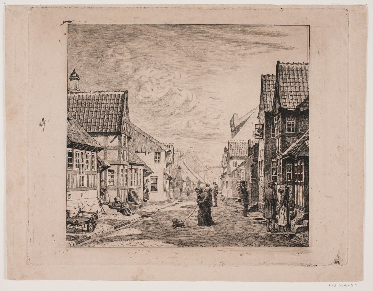 Una Calle de Ciudad Comercial de Pietro Købke Krohn