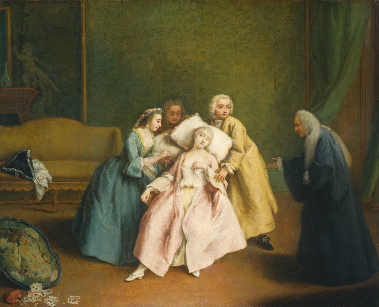 El desmayo, c. 1744 de Pietro Longhi