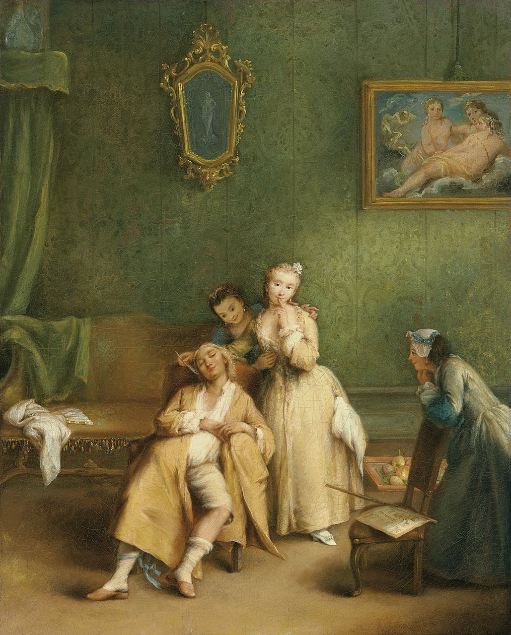 La cosquilla, c. 1755 de Pietro Longhi