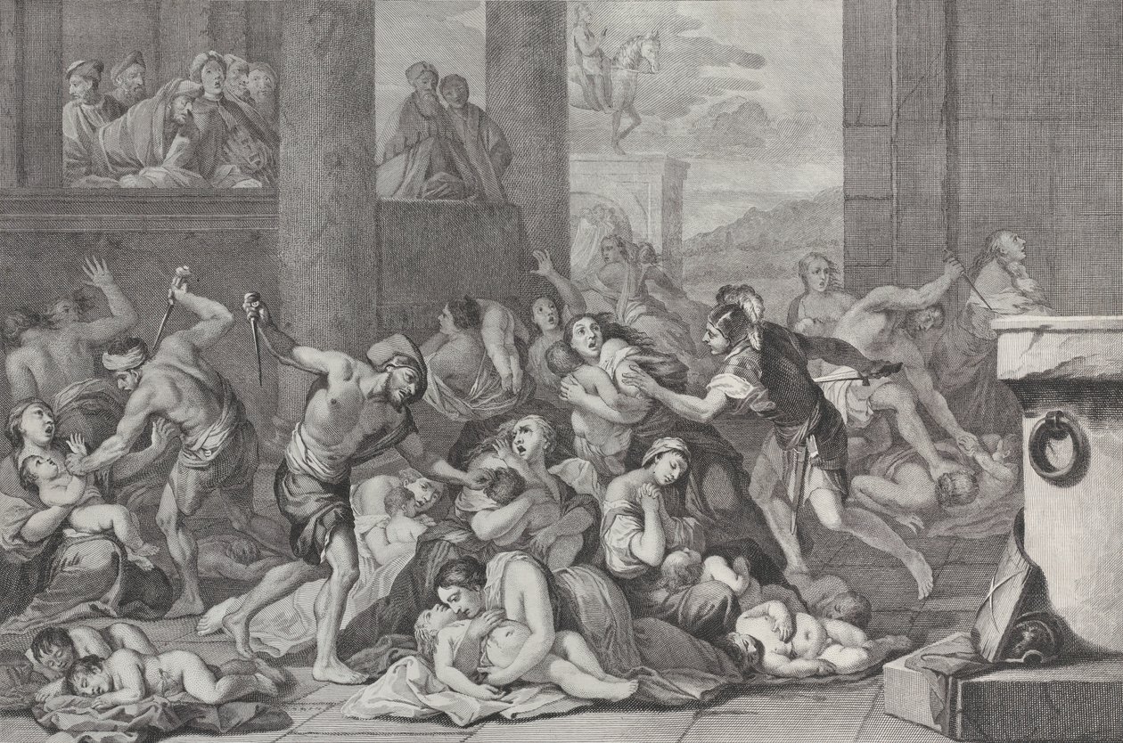 La masacre de los inocentes, 1730-50 de Pietro Monaco